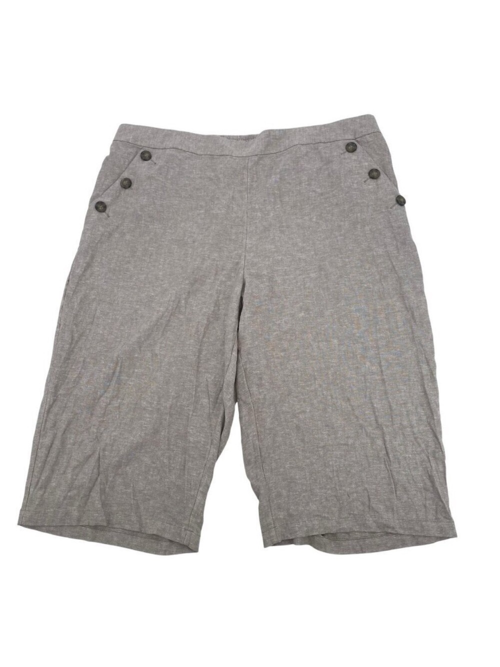 Lane Bryant Women's Size 26 Cropped Sailor Pants Linen Blend Wide Leg